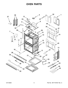 Oven Parts Diagram and Parts List for KODE300ESS21  KitchenAid Wall Oven