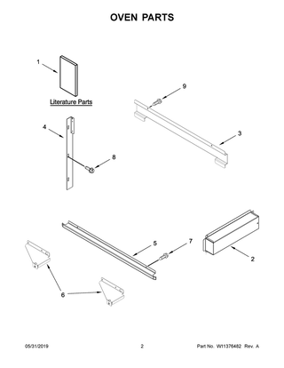 Oven Parts Diagram and Parts List for KMBP107EBS03  Whirlpool Microwave