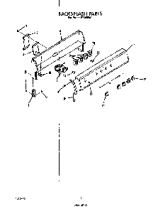 Backsplash Diagram and Parts List for F7108*0  Roper Range