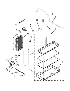 Lower Unit And Tube Parts Diagram and Parts List for KBSN508ESS00  KitchenAid Refrigerator