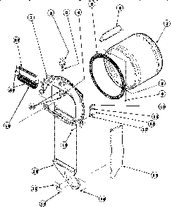 03 - Fr Blkhd, Air Duct, Felt Seal And Cylinder Diagram and Parts List for LG8269L2  Whirlpool Washer