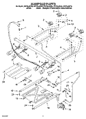 MANIFOLD Diagram and Parts List for SF379LEKV0  Whirlpool Range