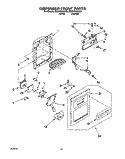 DISPENSER FRONT Diagram and Parts List for ED25TEXHW00  Whirlpool Refrigerator