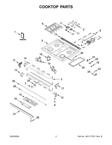 Part Location Diagram of W11565459 Whirlpool Quick Start Guide