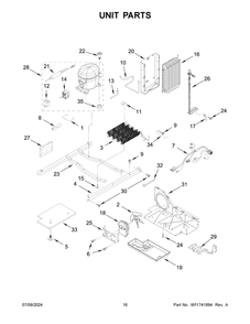 09 - Unit Parts Diagram and Parts List for MSS25N4MKZ10  Whirlpool Refrigerator