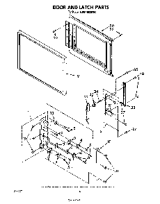 Door And Latch Diagram and Parts List for RM978BXSN0  Whirlpool Range