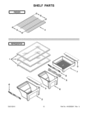 SHELF PARTS Diagram and Parts List for WRT311SFYT01  Whirlpool Refrigerator