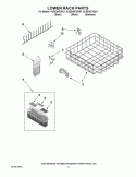LOWER RACK PARTS Diagram and Parts List for KUDE40CVSS1  KitchenAid Dishwasher