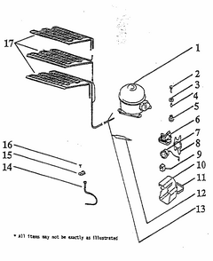 Unit Compartment/system Diagram and Parts List for UCF120H  Whirlpool Freezer