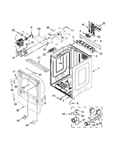 Cabinet Parts Diagram and Parts List for WED9500EW0  Whirlpool Dryer
