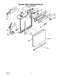 FRAME AND CONSOLE Diagram and Parts List for DU8100XX1  Whirlpool Dishwasher