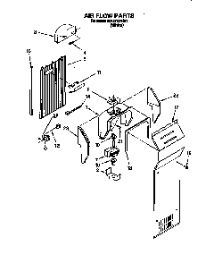 Airflow Diagram and Parts List for 3XR2727FI01  Whirlpool Refrigerator