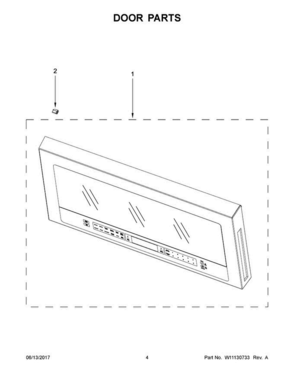 Part Location Diagram of W11186046 Whirlpool DOOR/MW