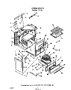 Oven Diagram and Parts List for F4558*1  Roper Range