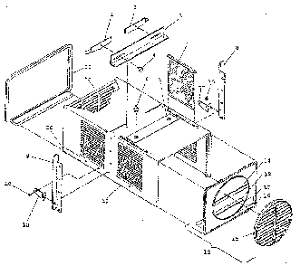 Cabinet Diagram and Parts List for 4848790600  Kenmore Air Conditioner