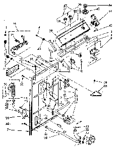 Controls And Rear Panel Diagram and Parts List for LA5580XSN0  Whirlpool Washer