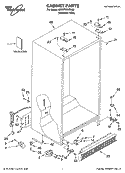 CABINET PARTS Diagram and Parts List for 6ED2FHKXRL00  Whirlpool Refrigerator