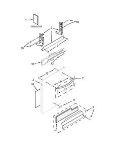 Door And Panel Parts Diagram and Parts List for WDT790SAYW3  Whirlpool Dishwasher