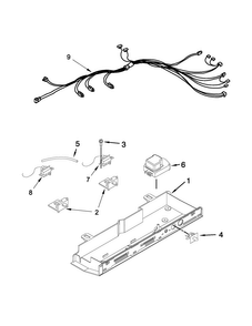 Control Box Parts Diagram and Parts List for 5WRS22KNBF00  Whirlpool Refrigerator