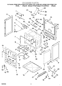CHASSIS Diagram and Parts List for RF386PXGB4  Whirlpool Range