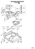 MACHINE BASE PARTS Diagram and Parts List for IP44003  Inglis Washer