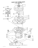 PUMP AND MOTOR Diagram and Parts List for KUDA220TWH2  KitchenAid Dishwasher