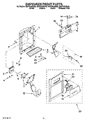 DISPENSER FRONT PARTS Diagram and Parts List for ED2FHAXST05  Whirlpool Refrigerator