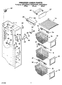 FREEZER LINER PARTS Diagram and Parts List for KSRF25FRBL01  KitchenAid Refrigerator