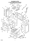 CHASSIS Diagram and Parts List for SF195LEKT0  Whirlpool Range