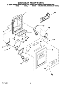 DISPENSER FRONT PARTS Diagram and Parts List for KSRP25FTWH00  KitchenAid Refrigerator