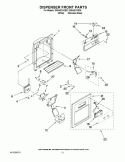 DISPENSER FRONT PARTS Diagram and Parts List for ID5HHEXVQ00  Whirlpool Refrigerator