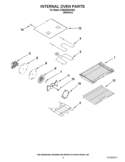 INTERNAL OVEN PARTS Diagram and Parts List for KDRS505XSS02  KitchenAid Range