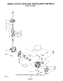 BRAKE, CLUTCH, GEARCASE, MOTOR AND PUMP Diagram and Parts List for AL4132VW0  Whirlpool Washer