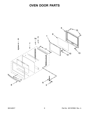 Part Location Diagram of W11045551 Whirlpool HINGE-DOOR