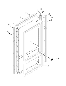 Cabinet Trim Parts Diagram and Parts List for KBBR306ESS00  KitchenAid Refrigerator