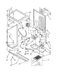 Dryer Cabinet And Motor Diagram and Parts List for 110C92962200  Kenmore Washer Dryer Combo