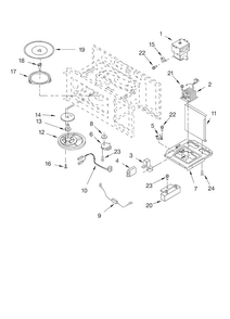 Magnetron And Air Flow Diagram and Parts List for MH6150XHB1  Whirlpool Microwave