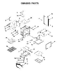Chassis parts Diagram and Parts List for WFG975H0HV1  Whirlpool Range