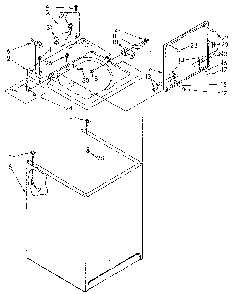 Top And Cabinet Diagram and Parts List for LA5300XTN0  Whirlpool Washer