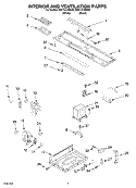 INTERIOR AND VENTILATION PARTS Diagram and Parts List for MH1141XMB0  Whirlpool Microwave