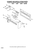 CABINET AND INSTALLATION PARTS Diagram and Parts List for MH1150XMQ2  Whirlpool Microwave