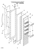 FREEZER DOOR Diagram and Parts List for KSSC48FKB00  KitchenAid Refrigerator