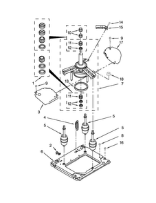 Machine Base Parts Diagram and Parts List for 1108875279A  Kenmore Washer Dryer Combo