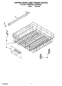 UPPER RACK AND TRACK PARTS Diagram and Parts List for KUDC03ITBS3  KitchenAid Dishwasher