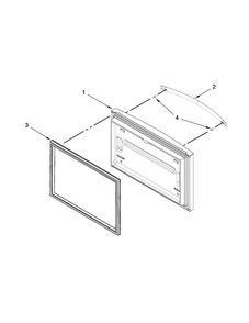Freezer Door Parts Diagram and Parts List for 59679422411  Kenmore Refrigerator