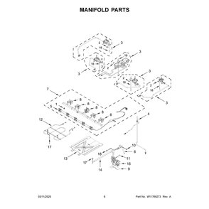 Manifold Parts Diagram and Parts List for KSGS530SPS0  KitchenAid Range