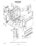 DOOR Diagram and Parts List for SHU40041  Whirlpool Dishwasher