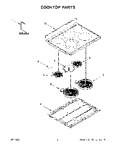 Cooktop Parts Diagram and Parts List for YKFED500ESS6  KitchenAid Range