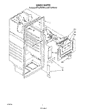 LINER Diagram and Parts List for ET14JMXSW04  Whirlpool Refrigerator