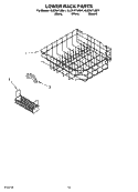 LOWER RACK PARTS Diagram and Parts List for KUDI01TJBT1  KitchenAid Dishwasher